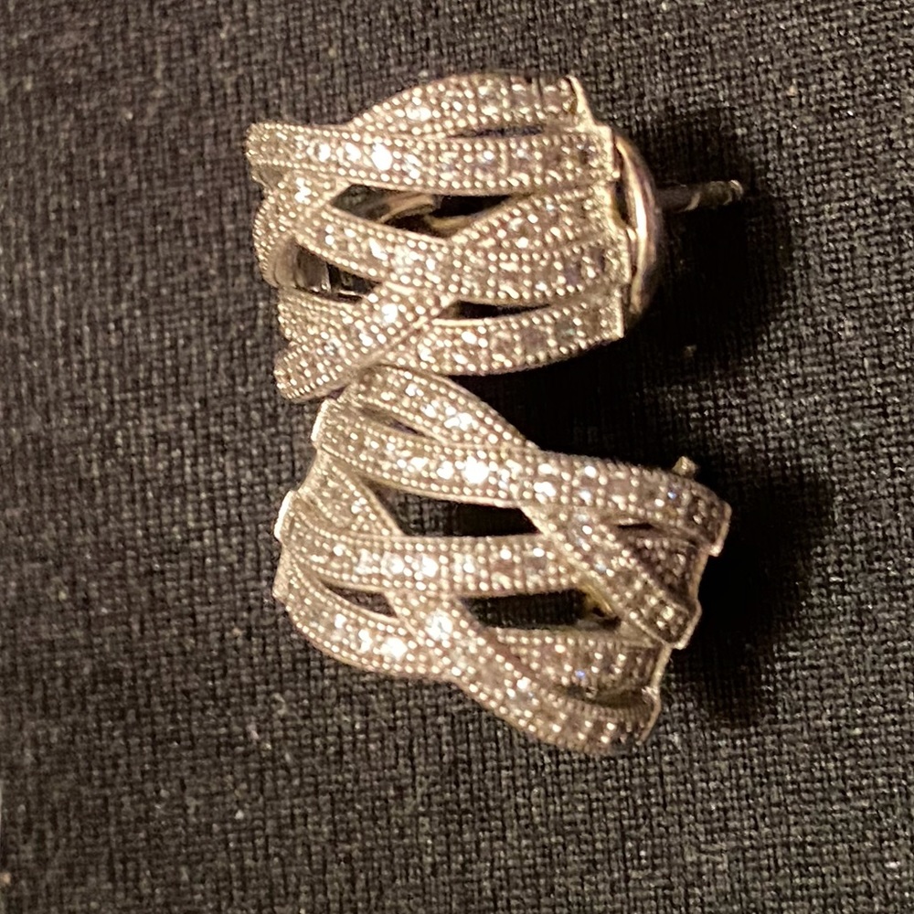 CZ Pave ear hugging earrings